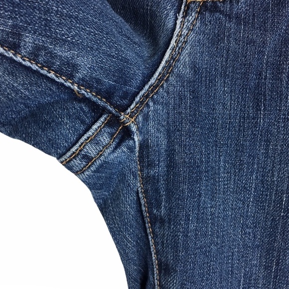 GAP Vintage Jeans Y2K 2004 Long & Lean Stretch Denim Wide Leg 10 Long Inseam - Picture 11 of 12